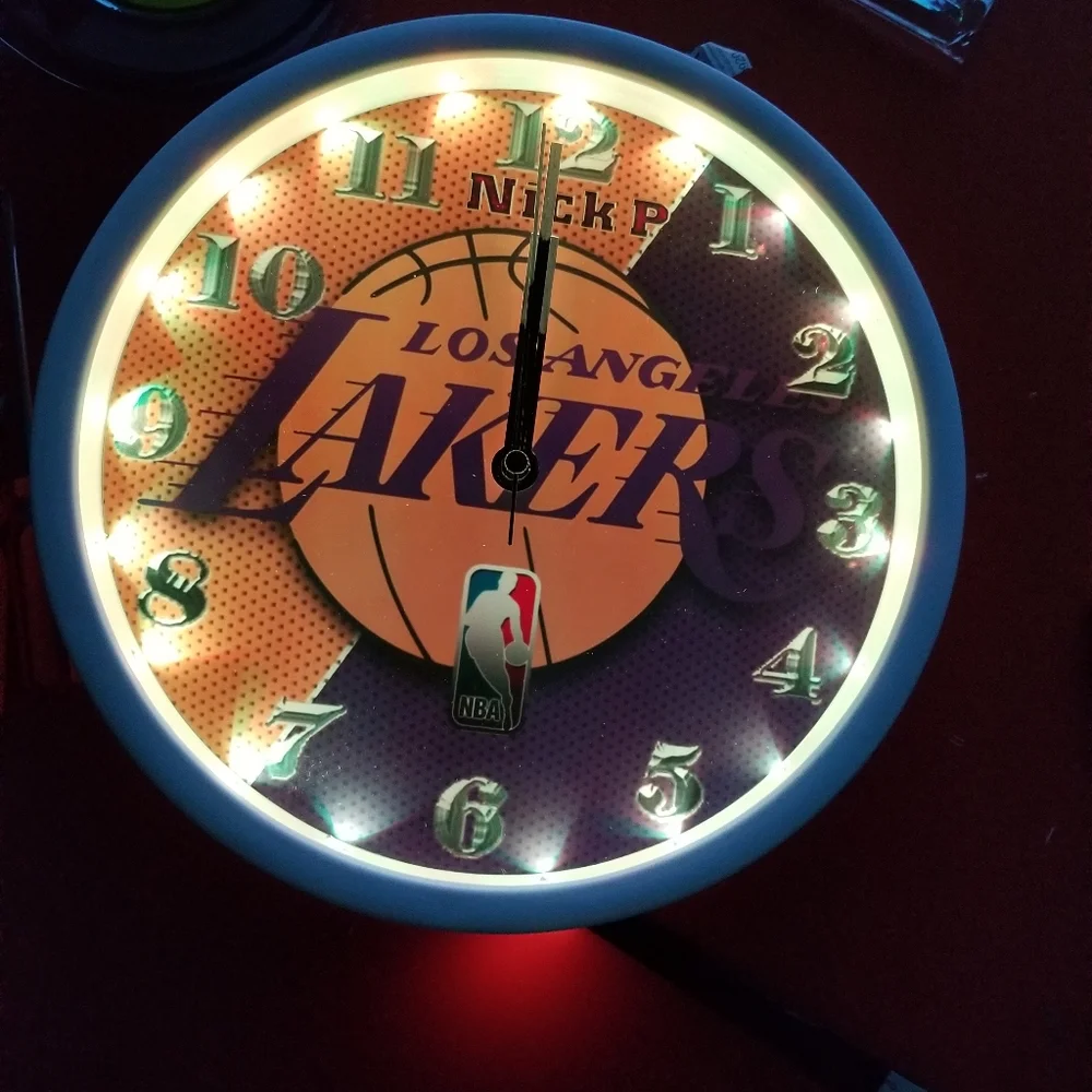 LA Lakers led lights clock
